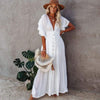 Maxi Dress in Boho style in White