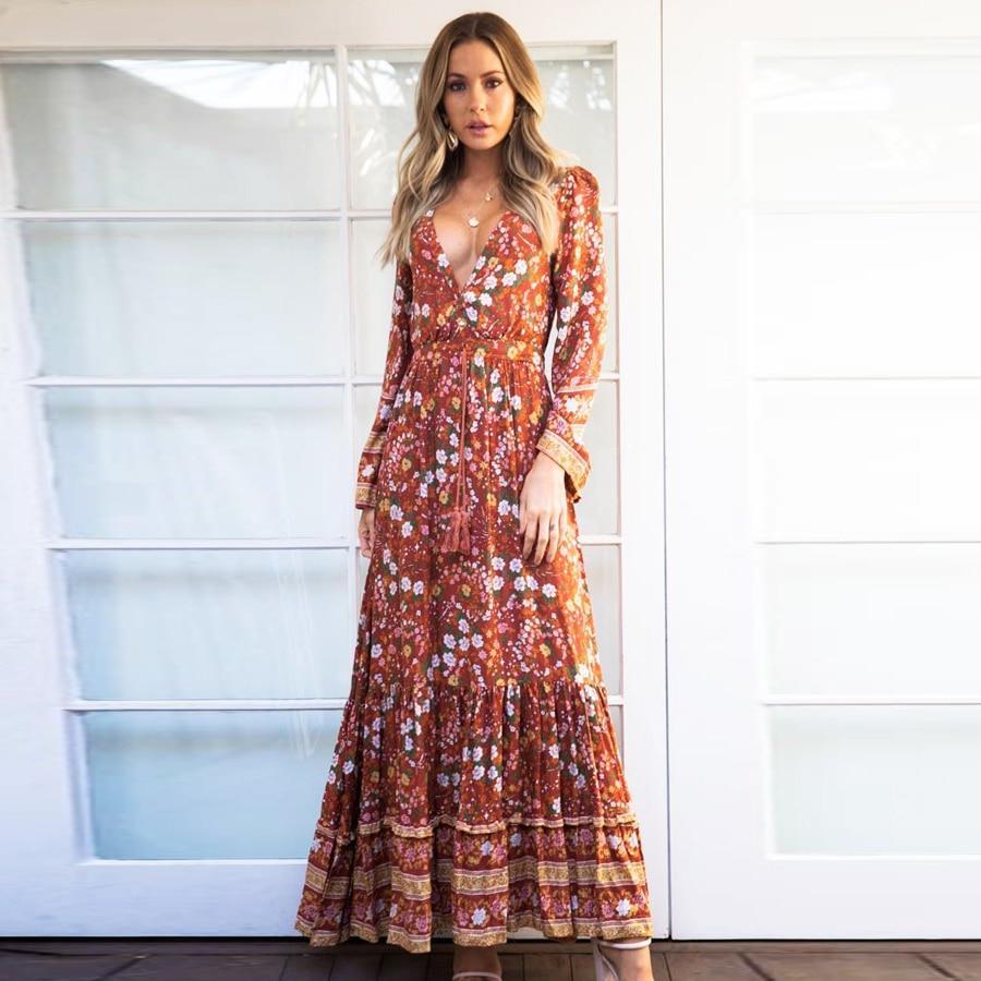 Maxi Floral Bohemian Dress