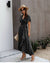 Mid-Length Boho Dress in Black