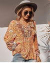 Orange Boho Blouse