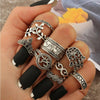 Boho Midi Finger Ring Set