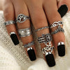 Boho Midi Finger Ring Set