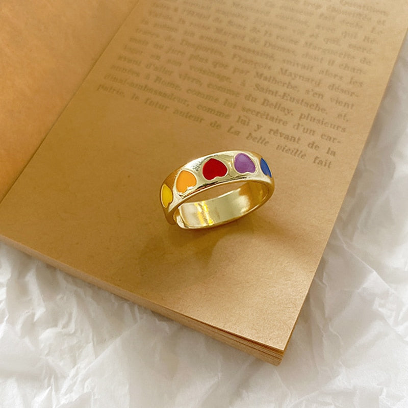 Boho Heart Shaped Open Ring