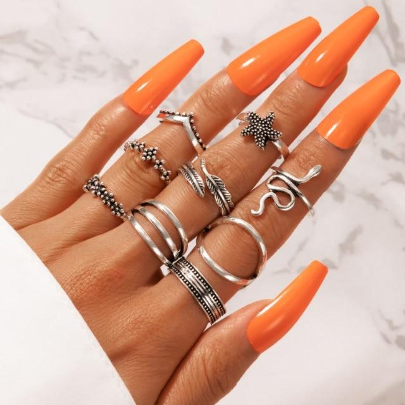 Boho Ring Set for Woman