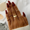 Gold Boho Rings Set