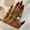 Gold Boho Rings Set