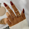 Gold Boho Rings Set