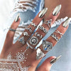 Silver Boho Rings Set