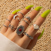 Silver Boho Rings Set