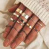 Silver Boho Rings Set