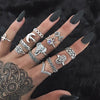 Silver Boho Rings Set