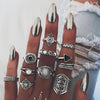 Silver Boho Rings Set