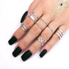 Silver Boho Rings Set