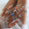 Silver Boho Rings Set