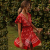 Red Boho-Style Dress