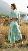 Robe Boho Verte D'Eau