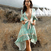 Robe Boho Verte D'Eau