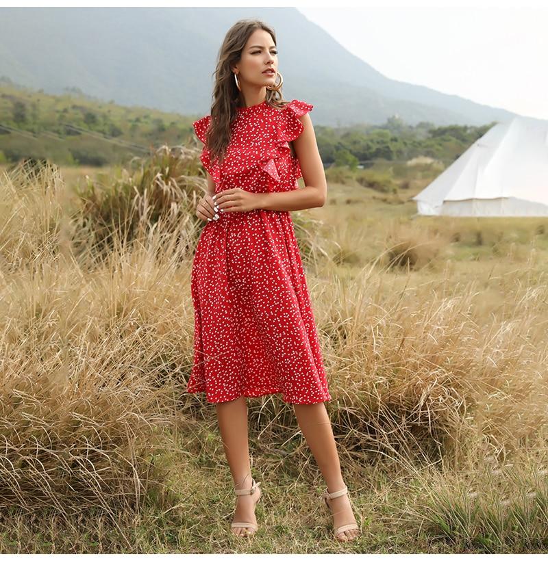 Red Boho Chic Maxi Dress