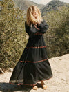 Robe Longue Boho Dentelle Noire