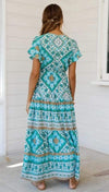 Robe Longue Boho Turquoise