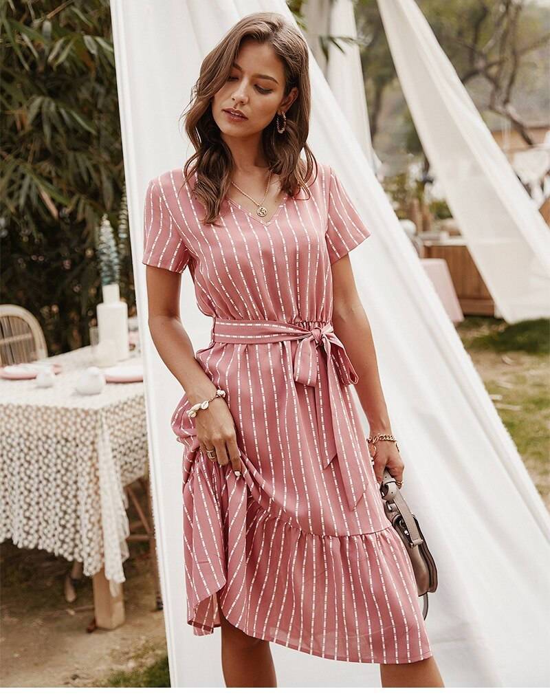 Robe Longue Style Boho Unie