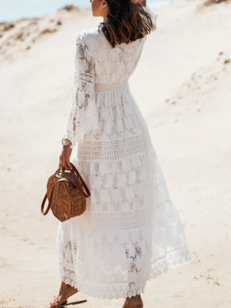 Lace Beach Maxi Dress Boho Mood