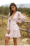 Romantic Mini Dress in Pastel Pink