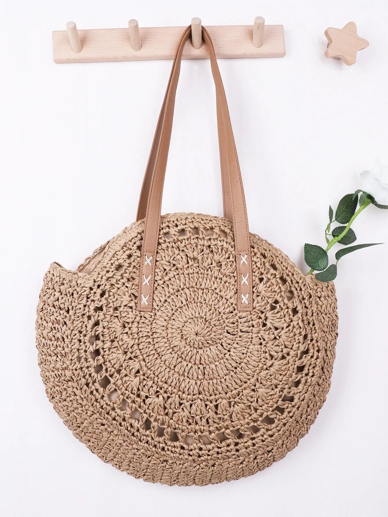 Round Boho Straw Bags