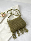 Green Boho Crossbody Bag