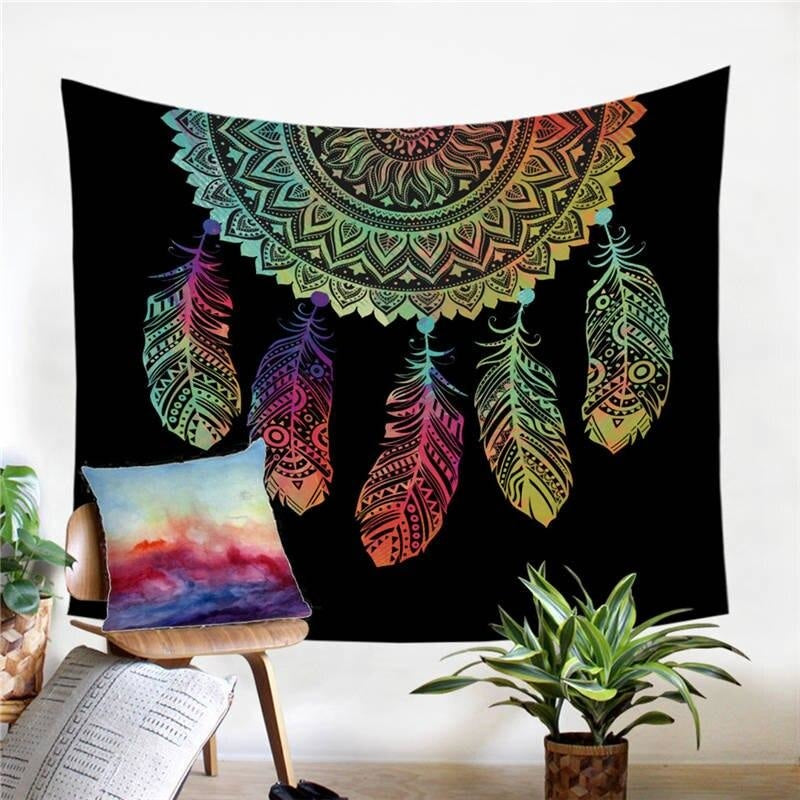 Hippie Dream Catcher Boho Tapestry