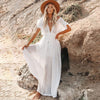 White Beach Boho Dress