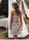 White Bohemian Style Floral Dress