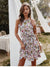 White Bohemian Style Floral Dress