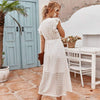 White Chic Bohemian Dress with transparency effects