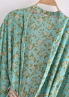 Kimono Boho Chic Green Floral