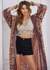 Midi Boho Kimono Floral Print