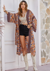 Midi Boho Kimono Floral Print