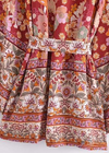 Boho Trendy Red Kimono floral Pattern