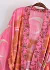 Boho Pink Kimono with Original Print