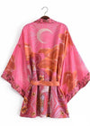 Boho Pink Kimono with Original Print