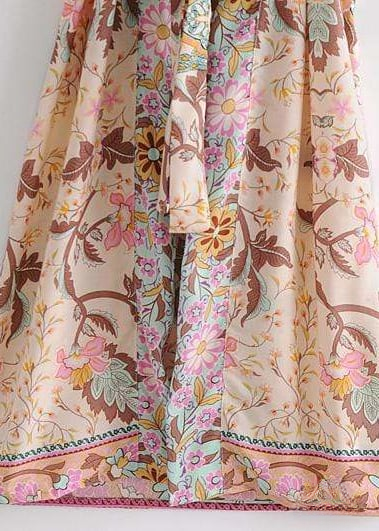 Long Stylish Floral Boho Kimono