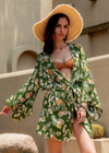 Summer Boho Kimono Green Floral