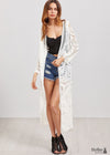 Long White Lace Kimono