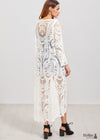 Long White Lace Kimono