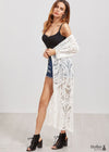 Long White Lace Kimono