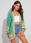 Beautiful Green Boho Kimono Floral