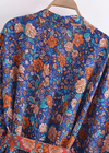 Chic Boho Floral Kimono Flared Sleeves