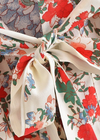 Boho  Summer White Kimono decorated with flowers