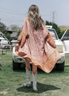 Floral Trendy Boho Pink Kimono