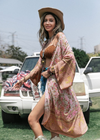 Floral Trendy Boho Pink Kimono